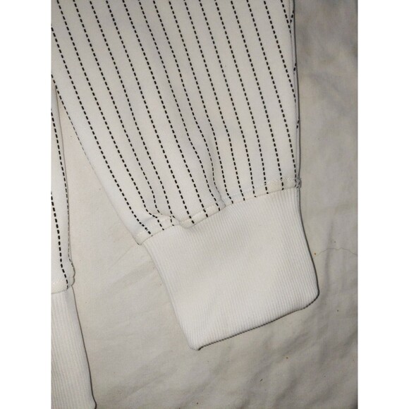 HTF New AVIREX Varsity Baseball Knit Sweater Full Zip Jacket Mens L White Stripe - Picture 7 of 8